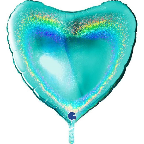 SALE > Heart - Glitter Holographic - Tiffany - 36 inch - Grabo