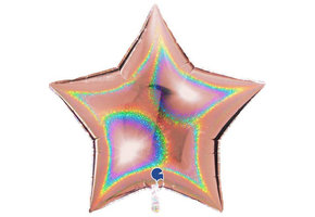 Star - Glittering - Rose Gold - 36 inch - Grabo