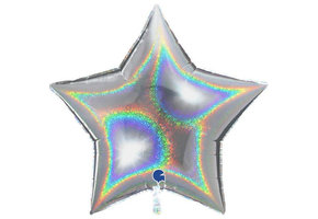 Star - Glittering - Silver - 36 inch - GRABO