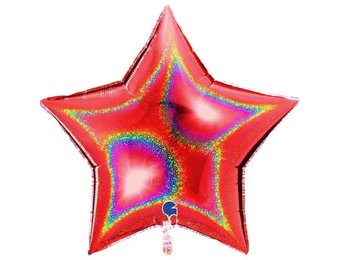 Star - Glittering - Red - 36 inch - GRABO