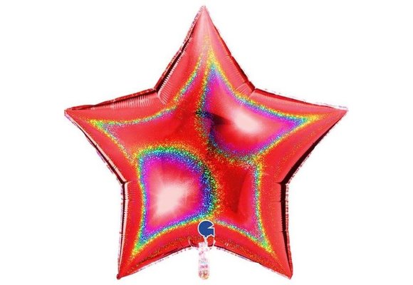 Star - Glittering - Red - 36 inch - GRABO