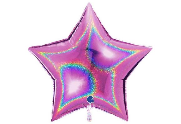 Star - Glittering - Fuchsia - 36 inch - GRABO