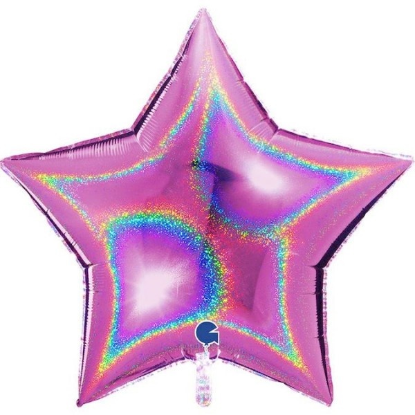 Star - Glittering - Fuchsia - 36 inch - GRABO