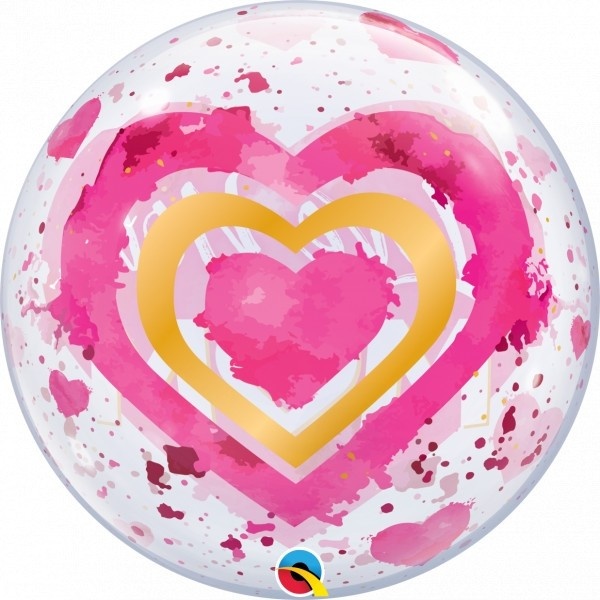 BUBBLE Pink Love You M(heart)M - 22"/56cm