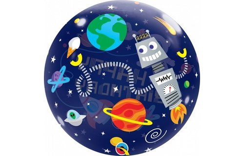 BUBBLE Outer Space Birthday - 22 inch - Qualatex