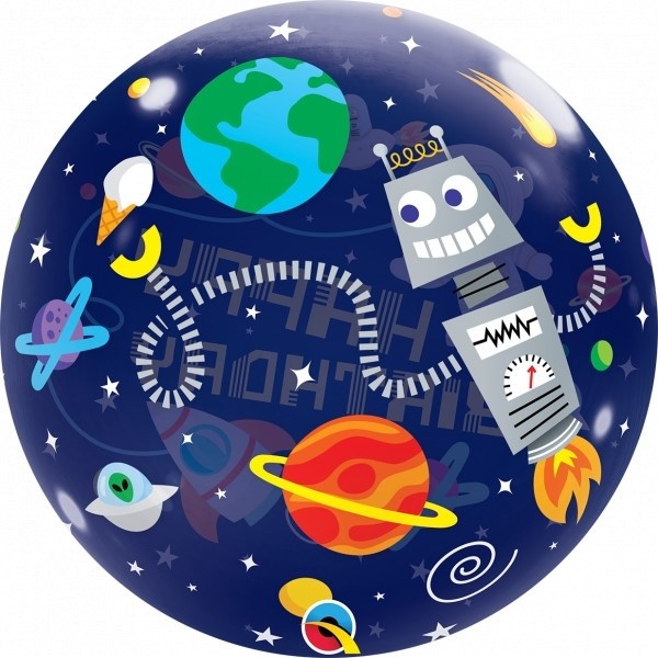 BUBBLE Outer Space Birthday - 22 inch - Qualatex