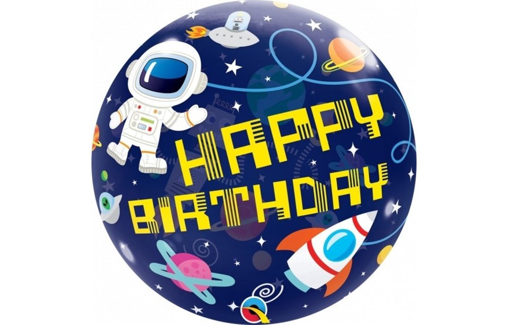 BUBBLE Outer Space Birthday - 22 inch - Qualatex