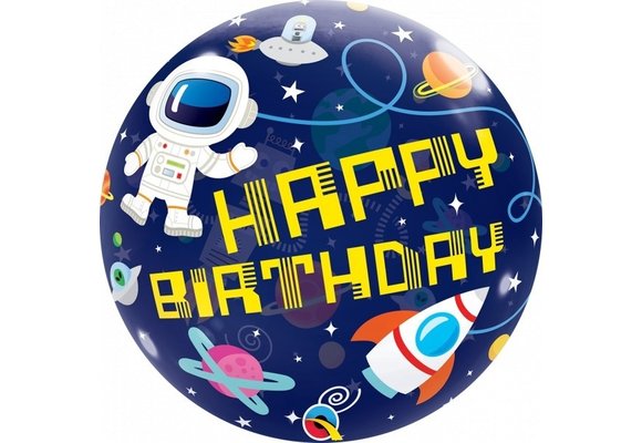 BUBBLE Outer Space Birthday - 22 inch - Qualatex