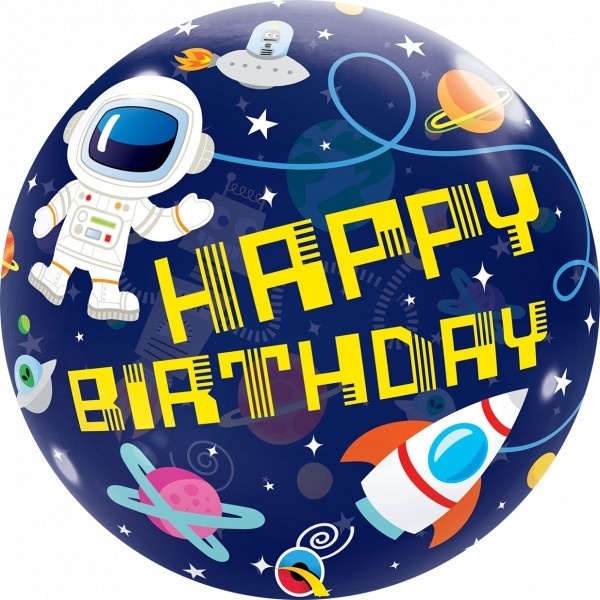 BUBBLE Outer Space Birthday - 22 inch - Qualatex