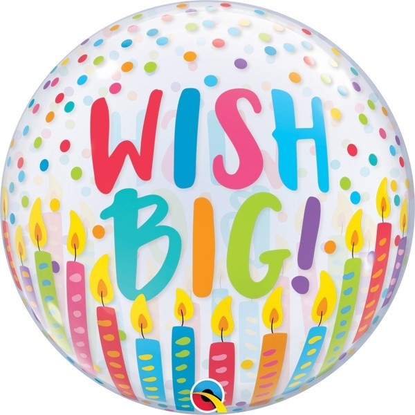 BUBBLE Wish Big! - 22 inch - Qualatex