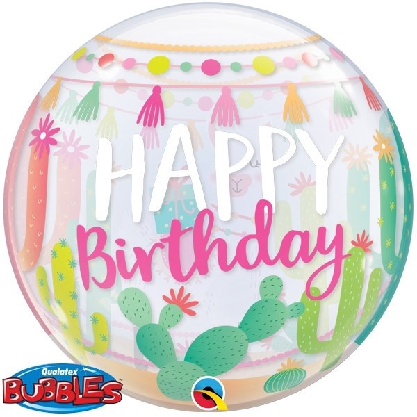 BUBBLE Birthday Lama Party - 22"/56cm