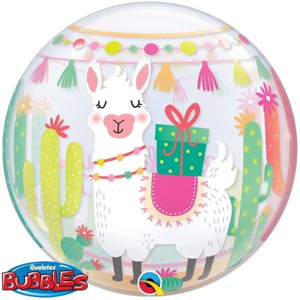 BUBBLE Birthday Lama Party - 22 inch - Qualatex