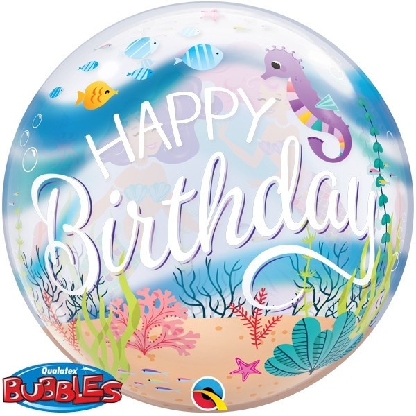 BUBBLE Birthday Mermaid - 22 inch - Qualatex
