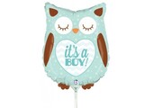 MICROFOIL - Baby Boy Owl - 14 inch - Betallic - Airfilled
