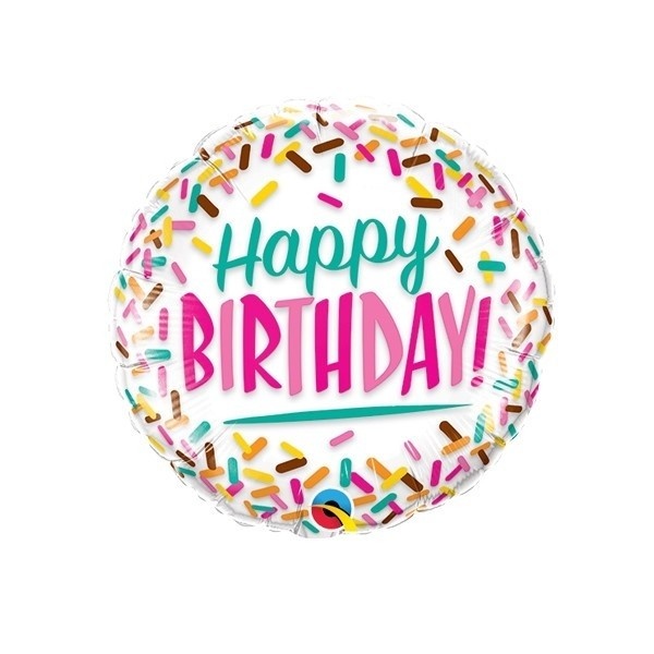 MICROFOIL - Birthday Sprinkles - 9 inch - Qualatex - VOL