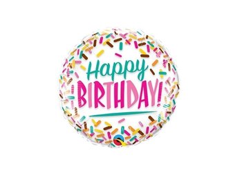 MICRO - Birthday - Sprinkles - 9 inch - Qualatex