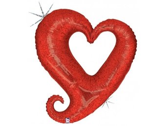 MICROFOIL - Chain Heart - Red - 14 inch - Betallic - Airfilled