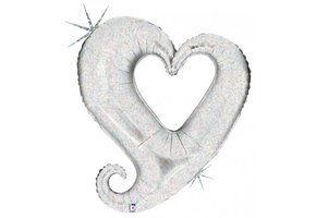 MICROFOIL - Chain Heart - Silver - 14 inch - Betallic