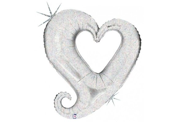 MICROFOIL - Chain Heart - Silver - 14 inch - Betallic