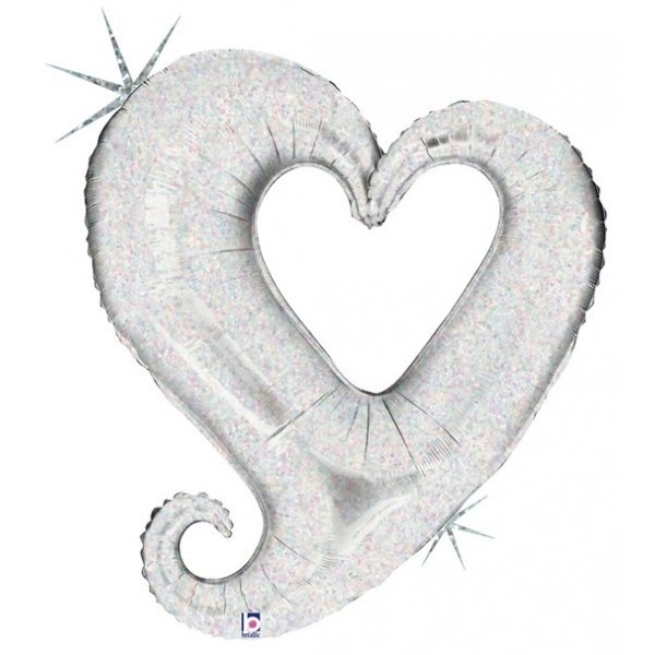 MICROFOIL - Chain Heart - Silver - 14 inch - Betallic