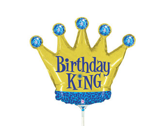 MICROFOIL - Crown Birthday King - 14 inch - Betallic - Airfilled