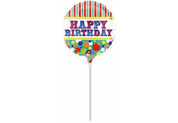 SALE > MICROFOIL - Happy Birthday Big Top - 9 inch - Anagram - Airfilled