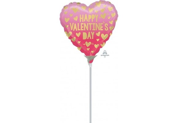 MICROFOIL - HEART Valentine's Day - Pink Ombre - 9 inch - Anagram