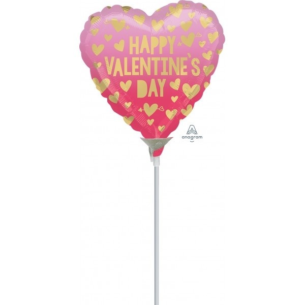 MICROFOIL - HEART Valentine's Day - Pink Ombre - 9 inch - Anagram
