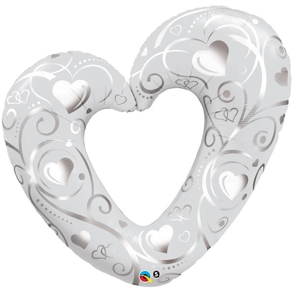 MICROFOIL - Hearts & Filigree Pearl White - Q14"