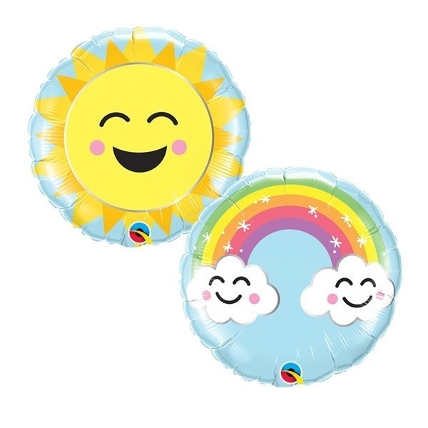 MICROFOIL - Sunshine Rainbow - 9 inch - Qualatex - Airfilled