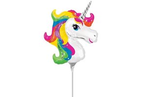 MICRO - Unicorn Head  RAINBOW - 14 inch - Anagram - VOL