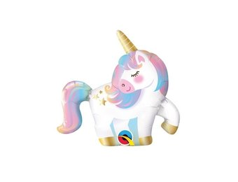 MICROFOIL - Unicorn Pink & Blue - 14 inch - Qualatex - Airfilled