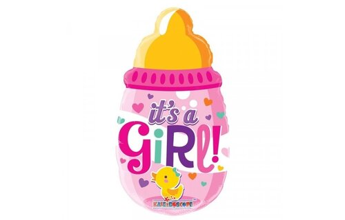 14"/35cm - Baby Bottle Girl - zelfsluitend incl.stick