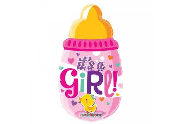 14"/35cm - Baby Bottle Girl - zelfsluitend incl.stick