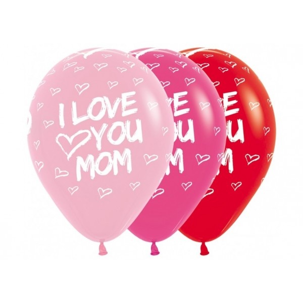 Sempertex 12 inch  - RETAIL -  I Love You Mom- 12 Stuks