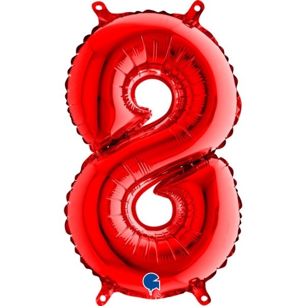 Cijfer Mini Red 8 - 14"/36cm zelfsluitend