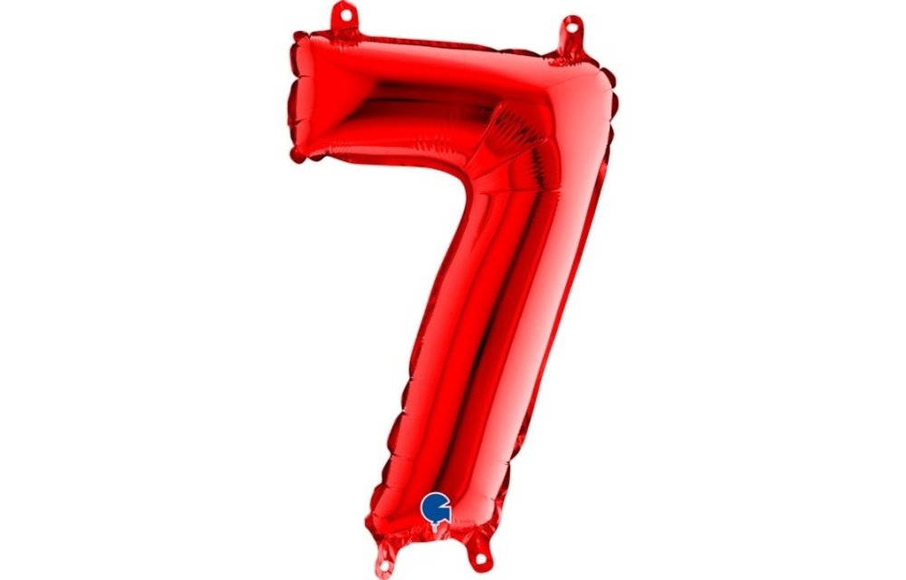 Cijfer Mini Red 7 - GRABO - 14 inch