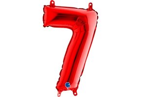 Cijfer Mini Red 7 - GRABO - 14 inch