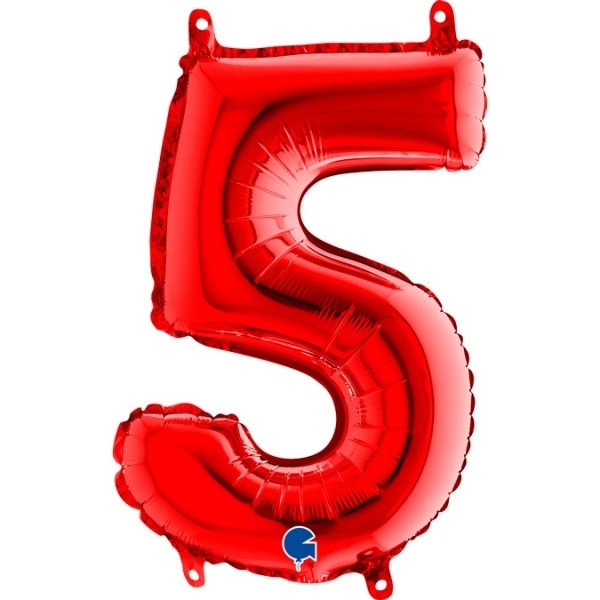 Cijfer Mini Red 5 - 14"/36cm zelfsluitend