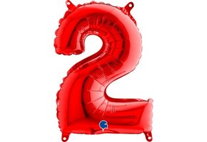 Cijfer Mini Red 2 - 14"/36cm zelfsluitend