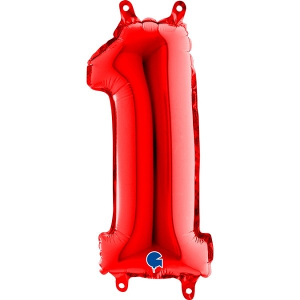 Cijfer Mini Red 1 - 14"/36cm zelfsluitend