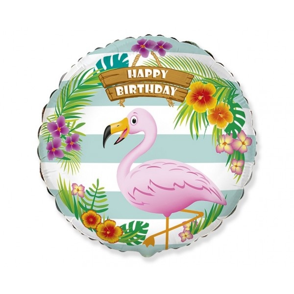 Happy Birthday Flamingo - FX18"/45cm