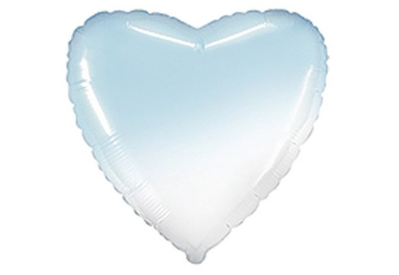 Heart - Ombre Pastel Blue - 32 inch - Flex - 2 stuks