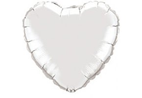 Heart - Silver - 32 inch - Flex - 2 stuks