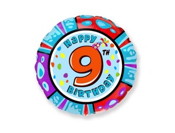 Happy Birthday 9 - FX 18"/45cm