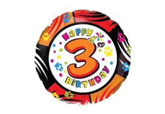 SALE > Birthday - 3 - 18 inch - Flex Metal