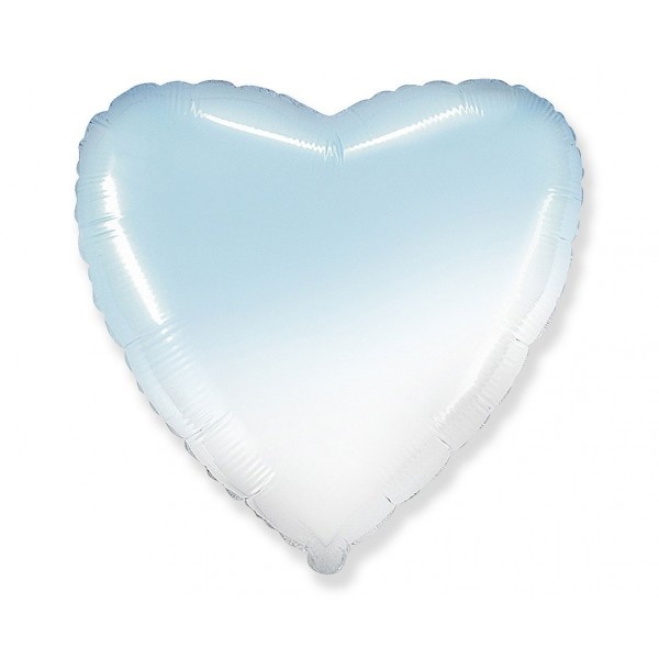 Heart - Ombre Pastel Blue FX18"/45cm - 5 pcs