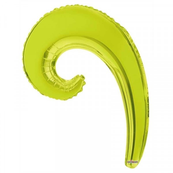 Curly Wave - Lime Green - K14" - leeg - 5 stuks