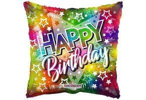 Pillow - Happy Birthday Star Multicolour - K18"