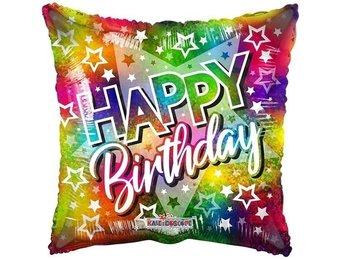 Pillow - Happy Birthday Star Multicolour - K18"